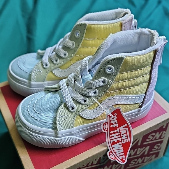 VANS Sk8-Hi Zip MTE-1 Shoe Sneakers Baby Infant Toddler Size 4.5C Pastel Block - Picture 1 of 5